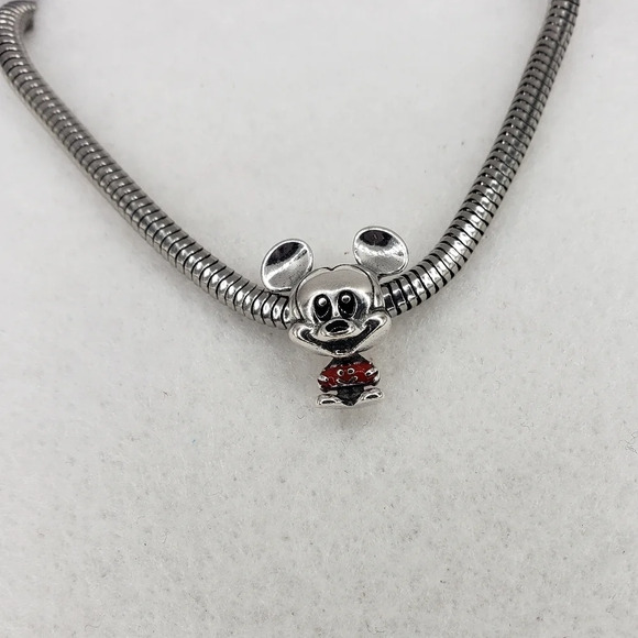 Disney Mickey Mouse Bracelet Charm 925 Sterling Silver Disney Lover Fan Jewelry - Picture 6 of 6